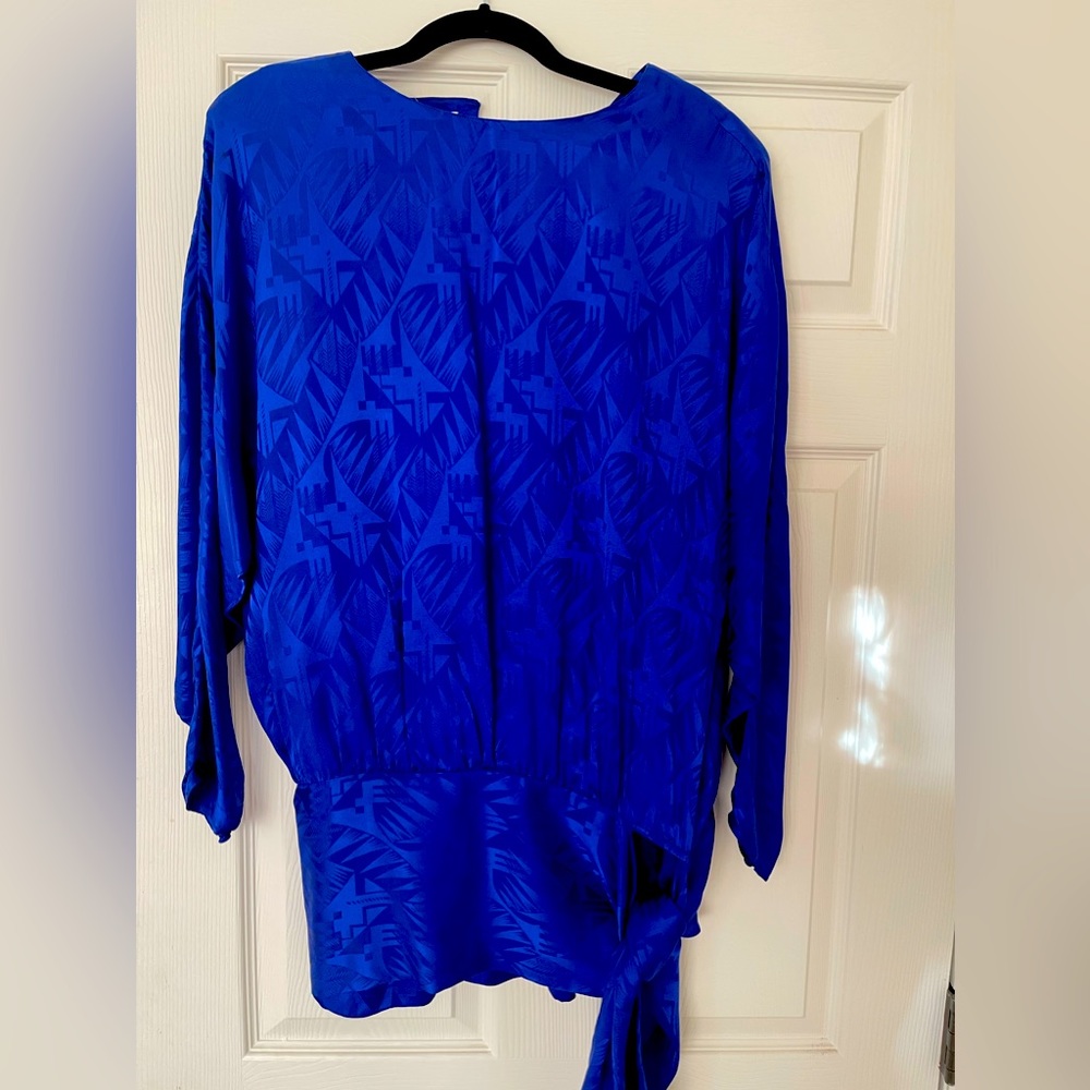 100% silk damask blouse & skirt set